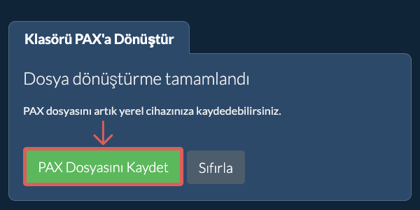 Dönüştürülen klasörü kaydet Dönüştürülen klasörü kaydet