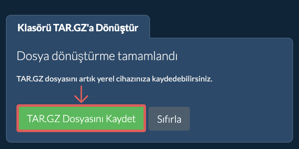 Dönüştürülen klasörü kaydet