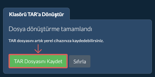Dönüştürülen klasörü kaydet Dönüştürülen klasörü kaydet