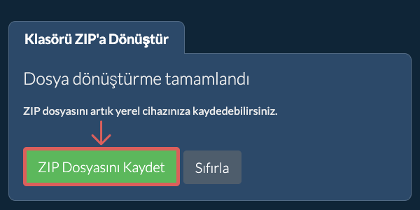 Dönüştürülen klasörü kaydet Dönüştürülen klasörü kaydet