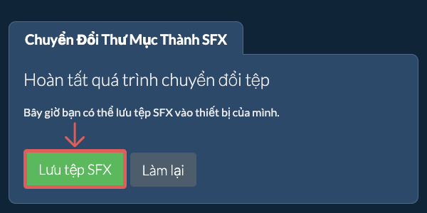 Lưu thư mục đã chuyển đổi Lưu thư mục đã chuyển đổi
