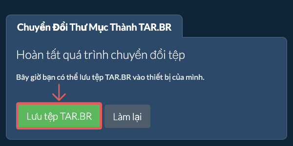 Lưu thư mục đã chuyển đổi Lưu thư mục đã chuyển đổi