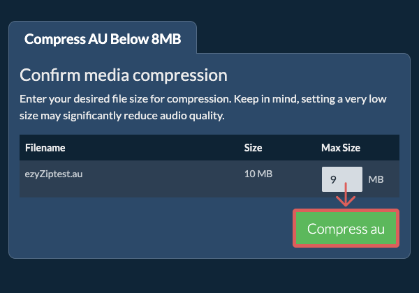 Convert to 8MB