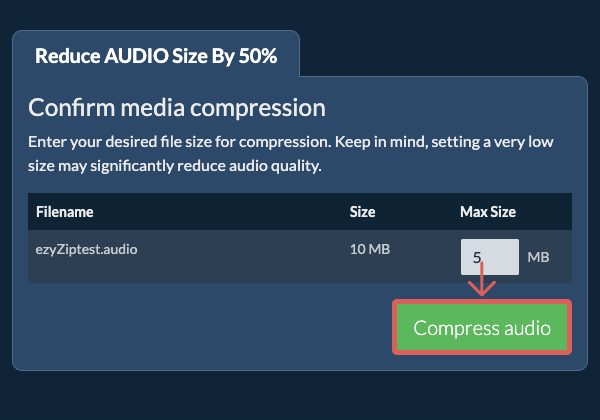 Convert to 50% Compress 50%
