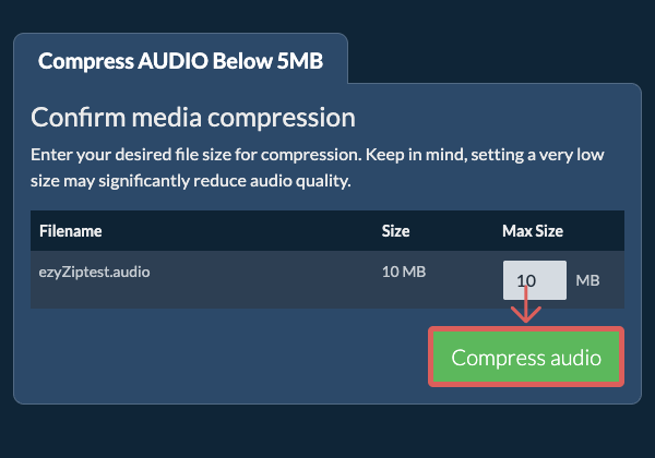 Convert to 5MB