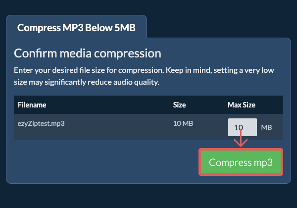 Convert to 5MB