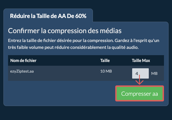 Convertir en 60% Compresser 60%
