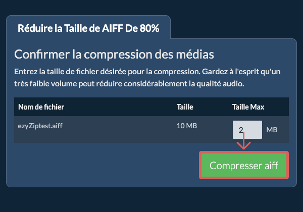 Convertir en 80% Compresser 80%