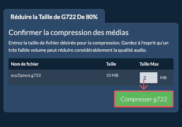 Convertir en 80% Compresser 80%