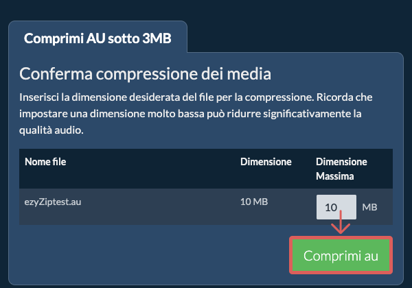 Converti in 3MB