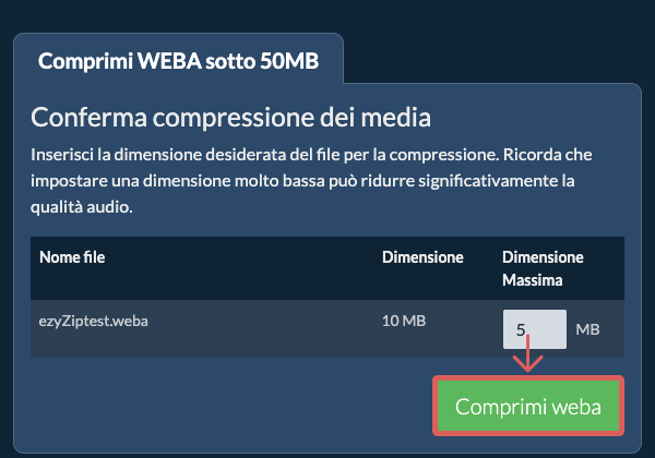Converti in 50MB Converti in 50MB