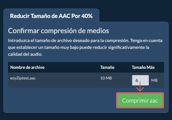 Convertir a 40% Comprimir 40%