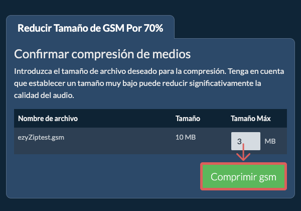 Comprimir 70%