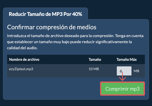 Convertir a 40% Comprimir 40%