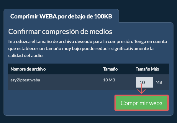 Convertir a 100KB Convertir a 100KB