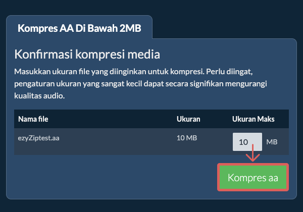 Konversi ke 2MB Konversi ke 2MB