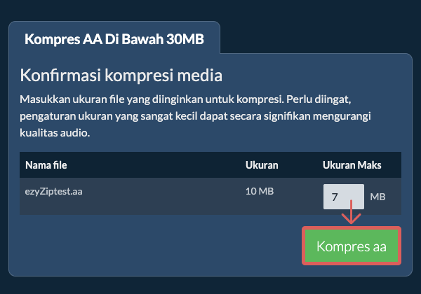 Konversi ke 30MB Konversi ke 30MB