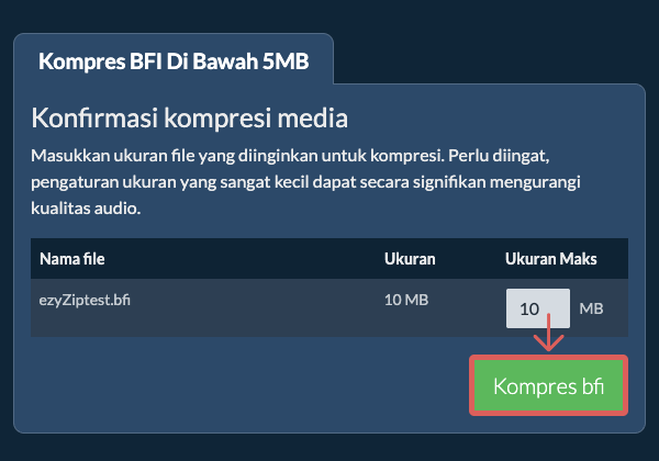 Konversi ke 5MB
