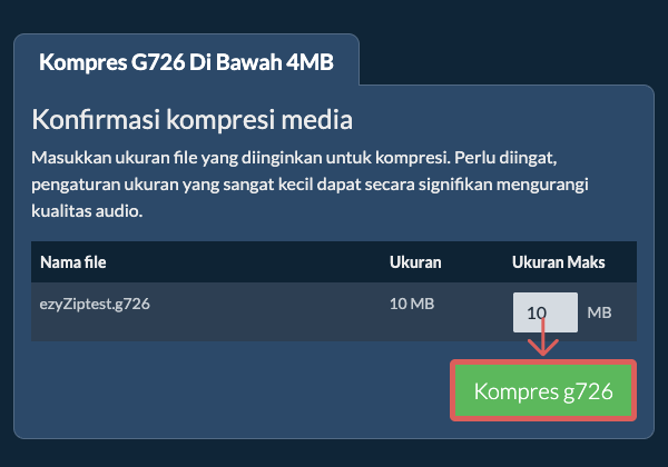 Konversi ke 4MB Konversi ke 4MB
