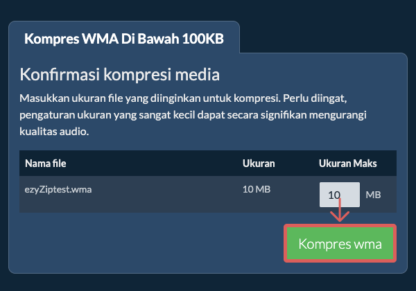 Konversi ke 100KB Konversi ke 100KB