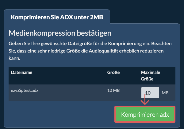 In 2MB konvertieren