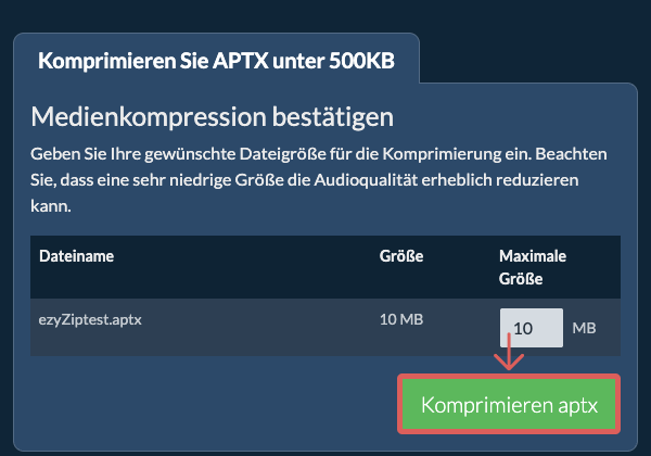 In 500KB konvertieren In 500KB konvertieren