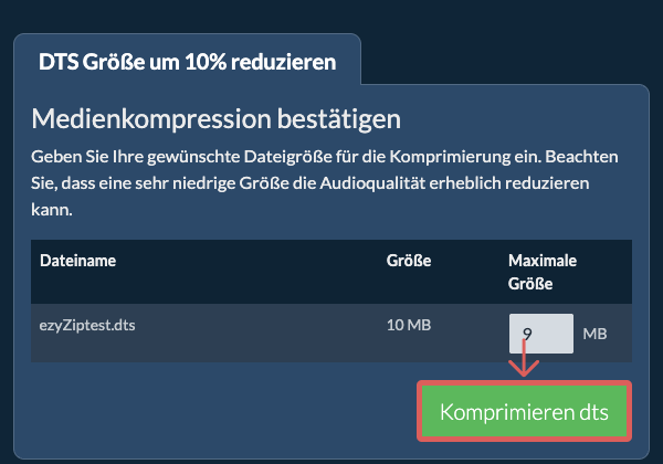 Komprimieren 10%