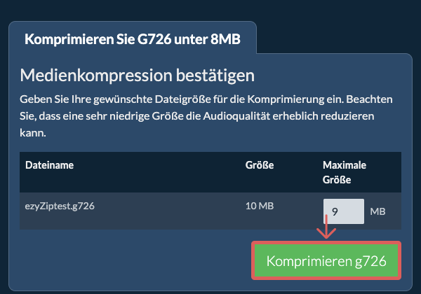 In 8MB konvertieren