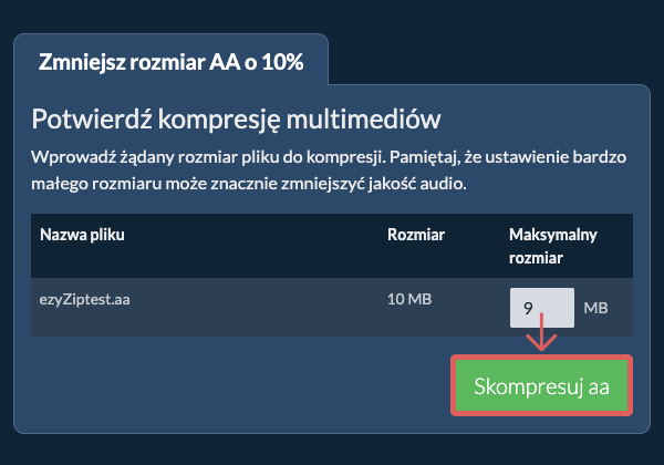Skompresuj 10%