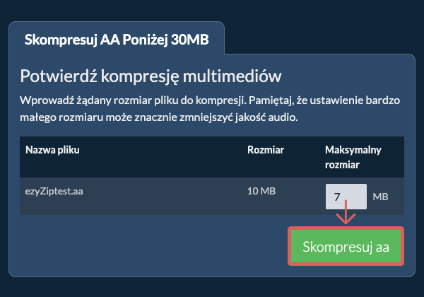 Konwertuj na 30MB Konwertuj na 30MB