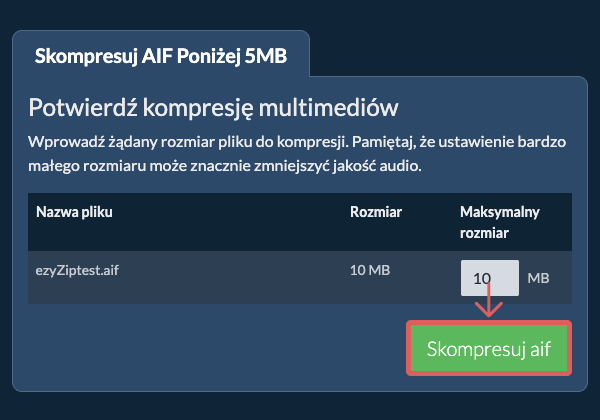Konwertuj na 5MB