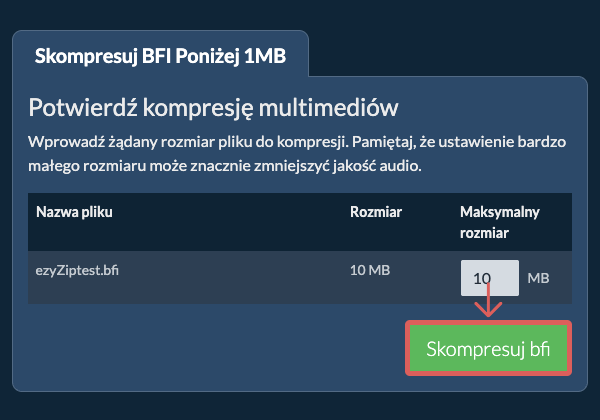 Konwertuj na 1MB Konwertuj na 1MB