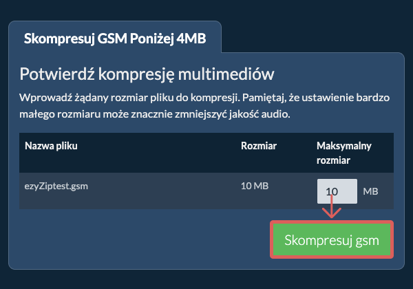 Konwertuj na 4MB