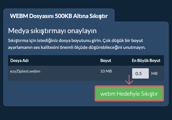 500KB Olarak Dönüştür