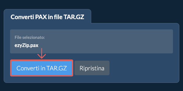 Fare clic qui per avviare la conversione