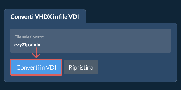 Fare clic qui per avviare la conversione