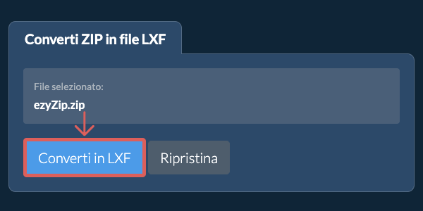 Converti in LXF