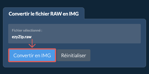 Démarrer la conversion en IMG
