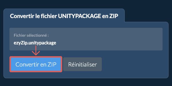 Démarrer la conversion en ZIP Démarrer la conversion en ZIP