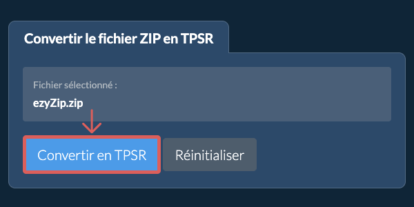 Convertir en TPSR