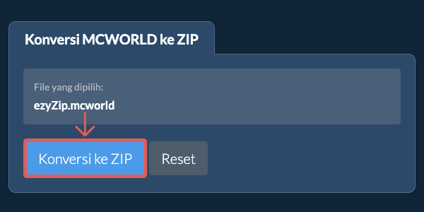 Mulai konversi ke ZIP