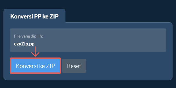 Mulai konversi ke ZIP
