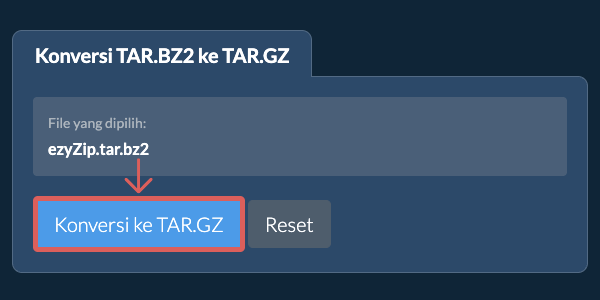 Mulai konversi ke TAR.GZ Mulai konversi ke TAR.GZ