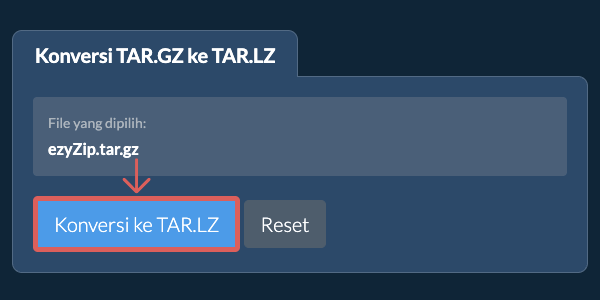 Mulai konversi ke TAR.LZ