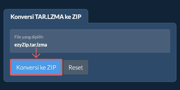 Mulai konversi ke ZIP Mulai konversi ke ZIP