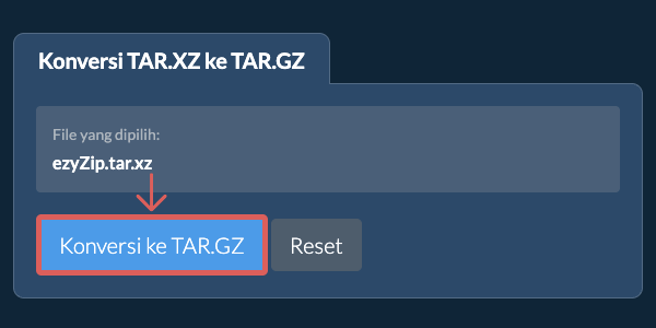 Mulai konversi ke TAR.GZ Mulai konversi ke TAR.GZ