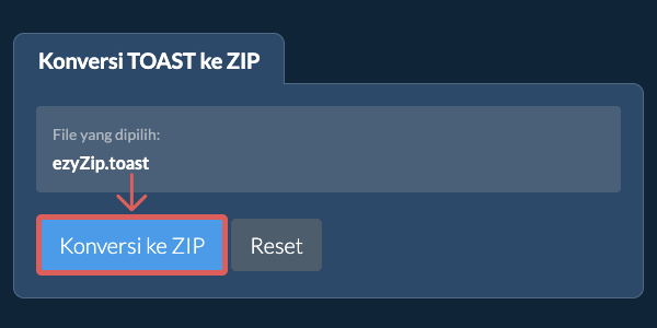 Mulai konversi ke ZIP