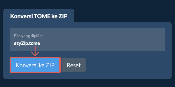 Mulai konversi ke ZIP