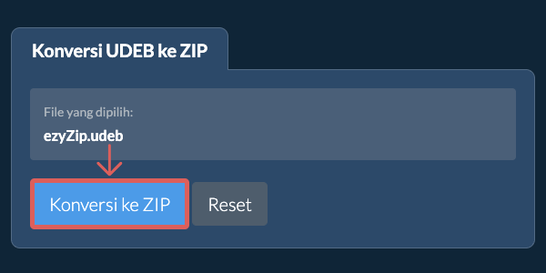 Mulai konversi ke ZIP