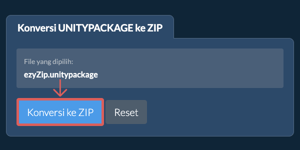 Mulai konversi ke ZIP Mulai konversi ke ZIP